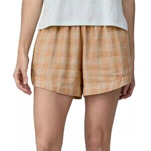 Patagonia Women's Tan Checkered Shorts